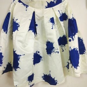 Pleated colour bomb skirt